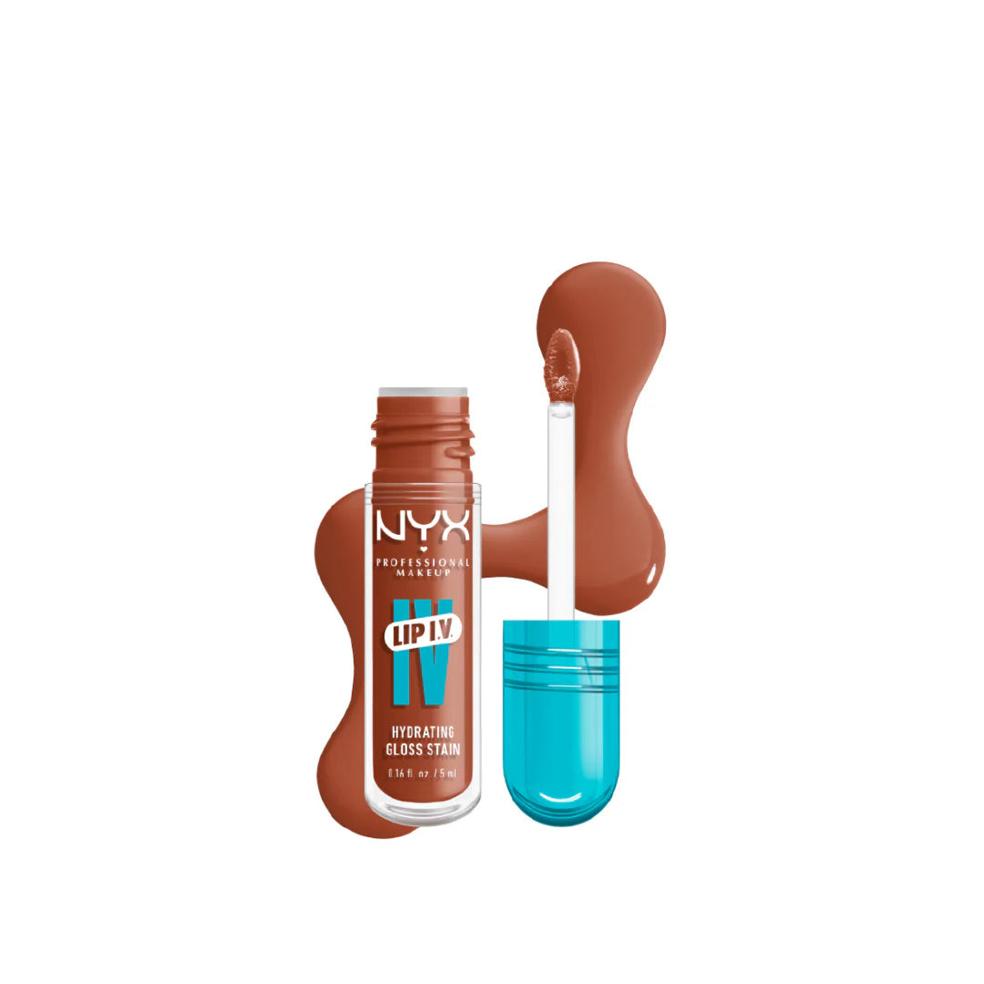 NYX Professional Makeup - Lip IV Hydrating Gloss Stain, Lip Gloss, Up to 12HR Hydration, High Pigment, Wet Shine Finish | MazenOnline