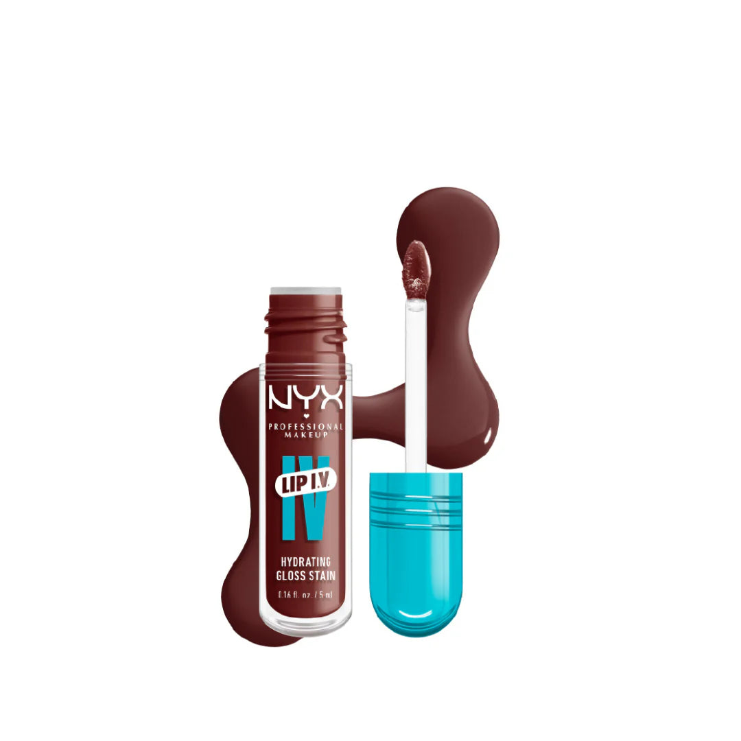 NYX Professional Makeup - Lip IV Hydrating Gloss Stain, Lip Gloss, Up to 12HR Hydration, High Pigment, Wet Shine Finish | MazenOnline