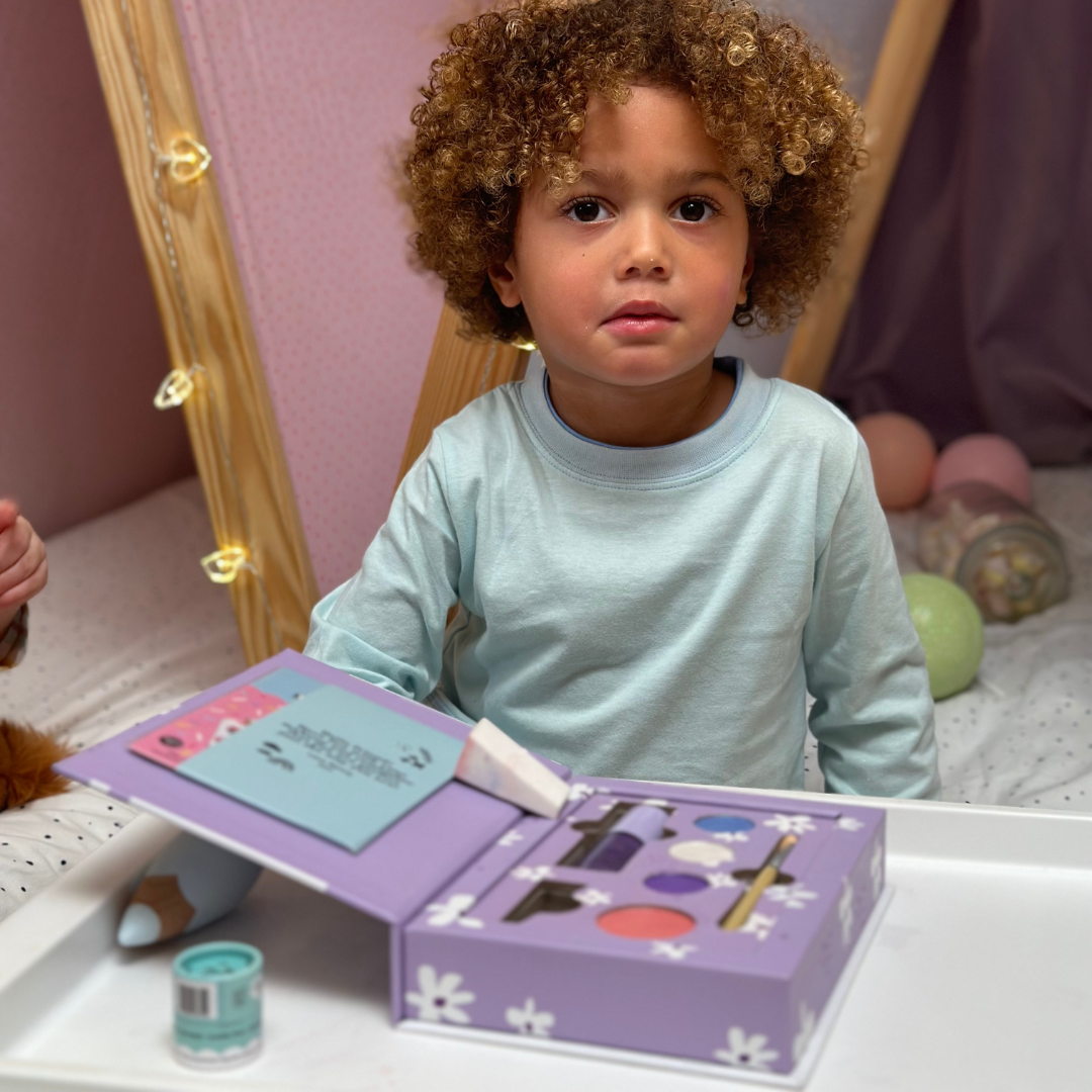 Nancy Purple Natural Pressed Powder Kids Makeup Palette Kit