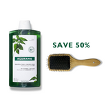 Oil Control Shampoo with Nettle + Hairbrush