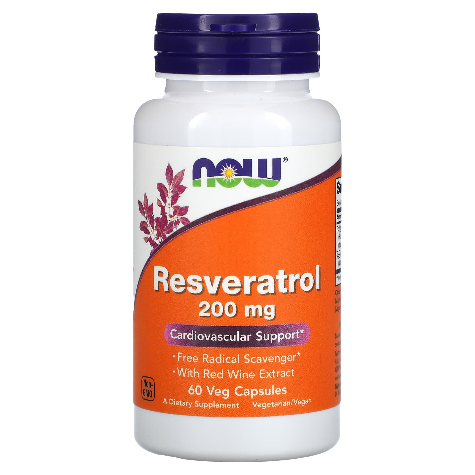 Natural Resveratrol 200 mg, 60 Veg
