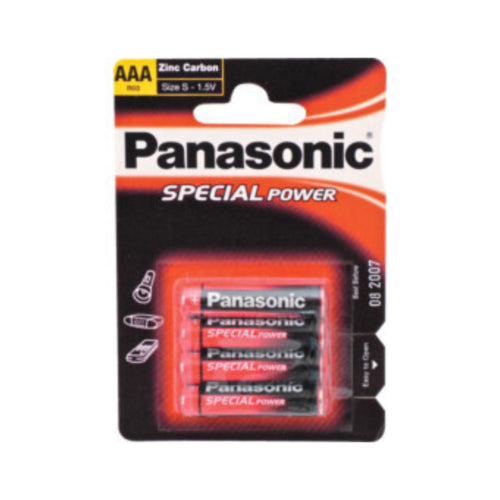Panasonic - Zinc Carbon Pack Of 4 AAA Batteries | MazenOnline
