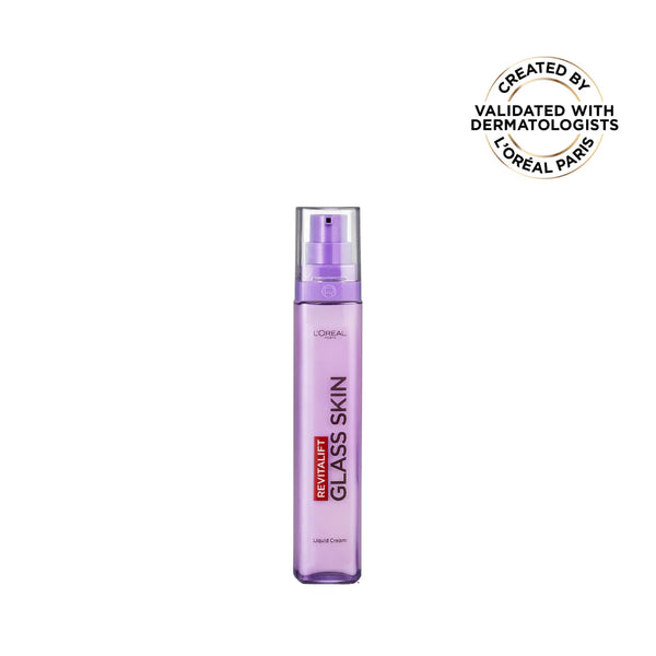 L'Oréal Paris - Revitalift Glass Skin Liquid Cream: 1 drop for 100H Glowing Hydration With Hyaluronic Acid & Vitamins B3+B5+C for Dewy, Plumped Glass Skin | MazenOnline
