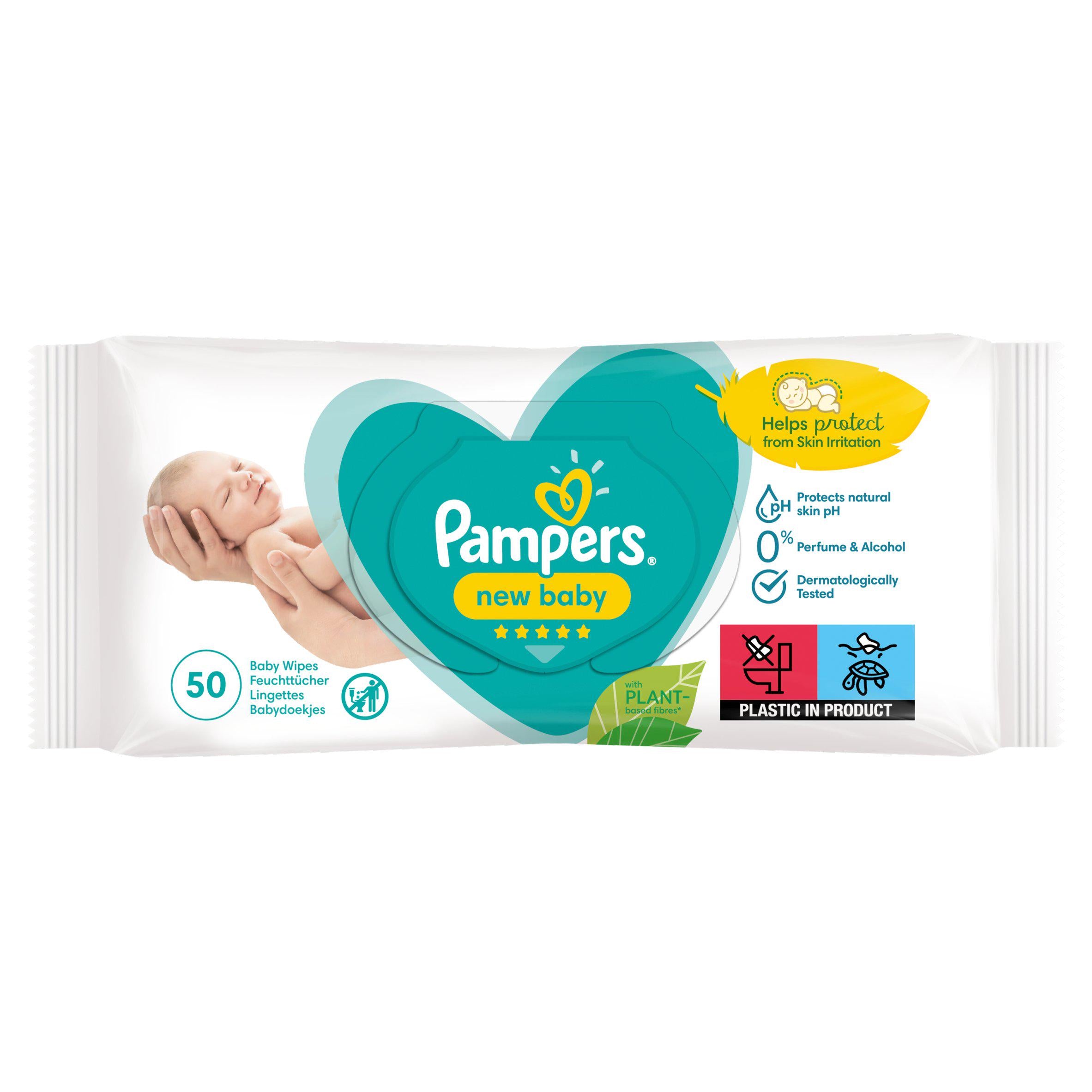 New Baby Sensitive Baby Wipes x50 - MazenOnline Main image