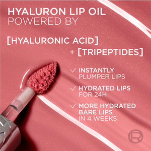 L'Oréal Paris - Plump Ambition Hyaluron Lip Oil, 24HR Hydration and Volumizing Shine | MazenOnline