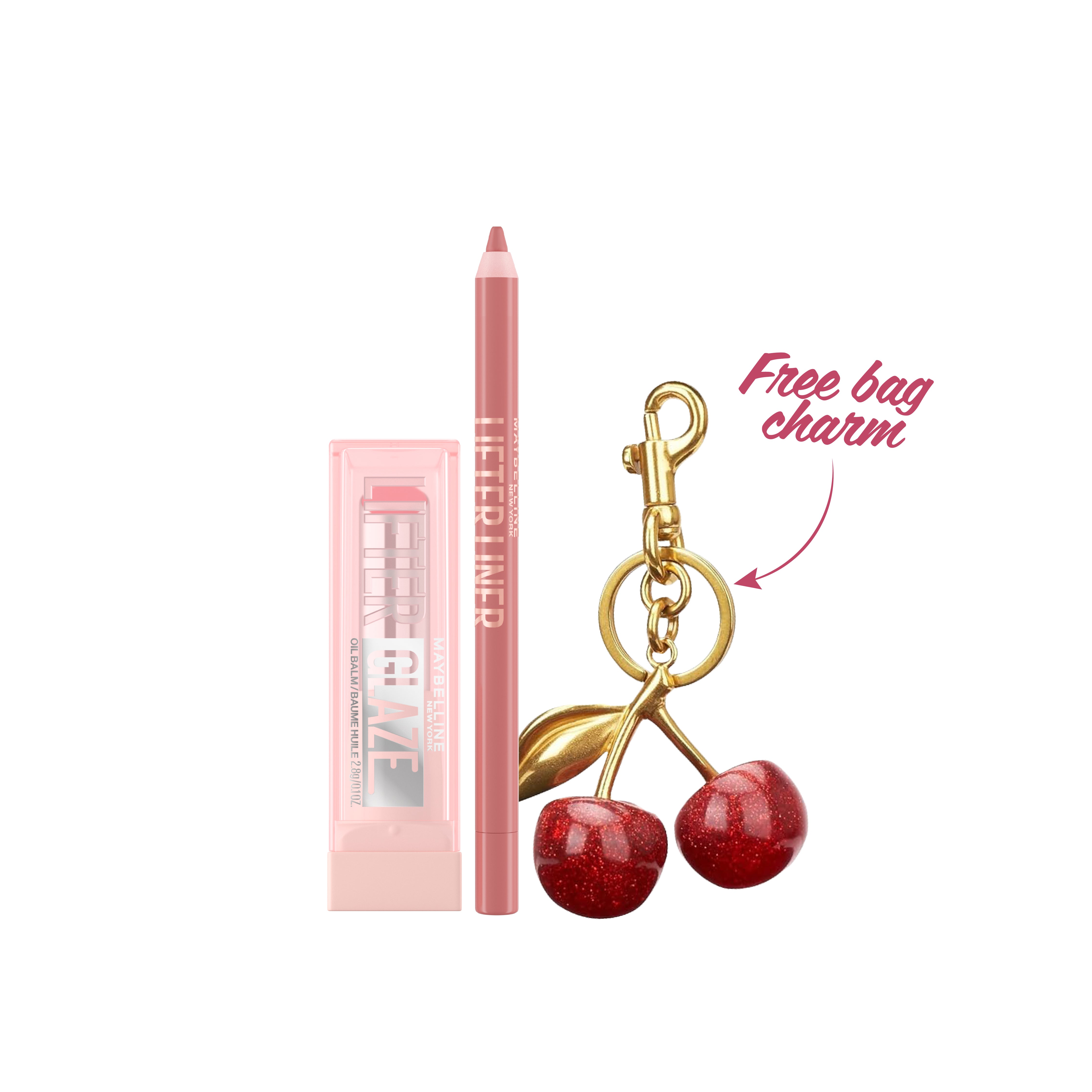 Maybelline New York - Lifter Liner Lip Liner Pencil with Hyaluronic Acid and Jojoba Oil + Lifter Glaze Lip Balm + Gift | MazenOnline