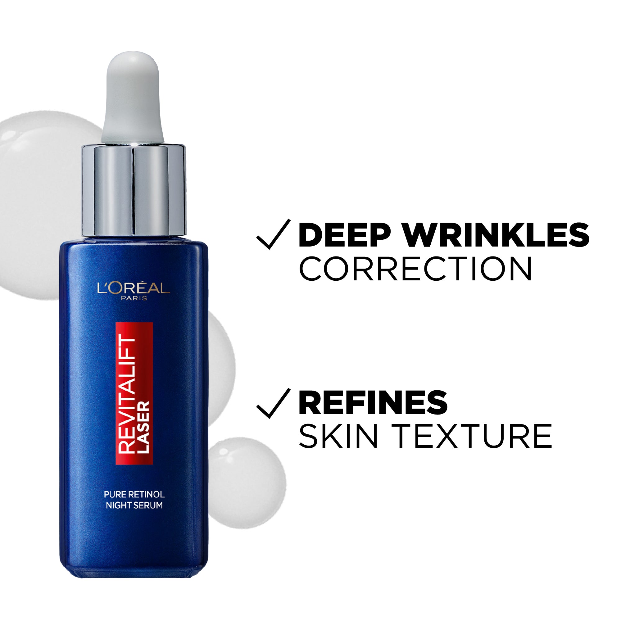 L'Oréal Paris - Revitalift Retinol Night Serum For Face, With 0.2% Pure Retinol, Moisturizes Skin and Eliminates Deep Wrinkles, For All Skin Types | MazenOnline