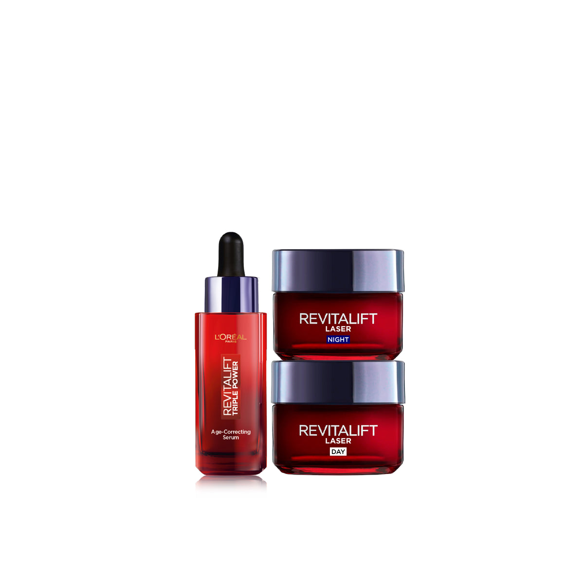 laser serum +  day cream + night cream