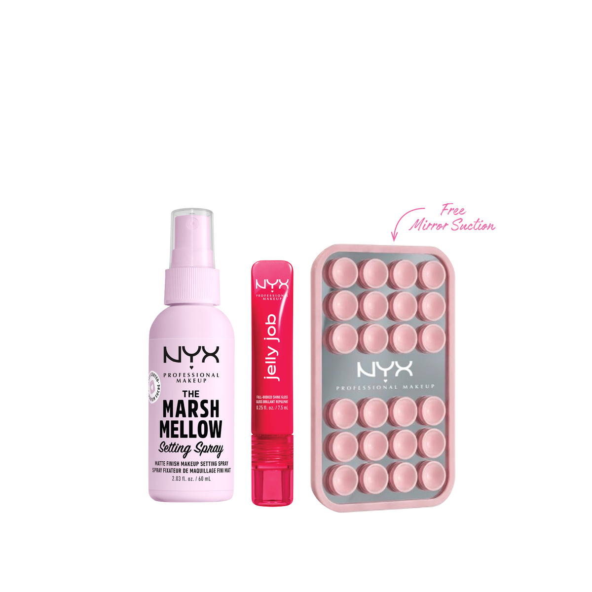 Marshmellow Setting Spray - No Fading, Sweeping Or Dispensing Fixing Spray + ly Job Lip Gloss, Lip Tint Gloss + Gift