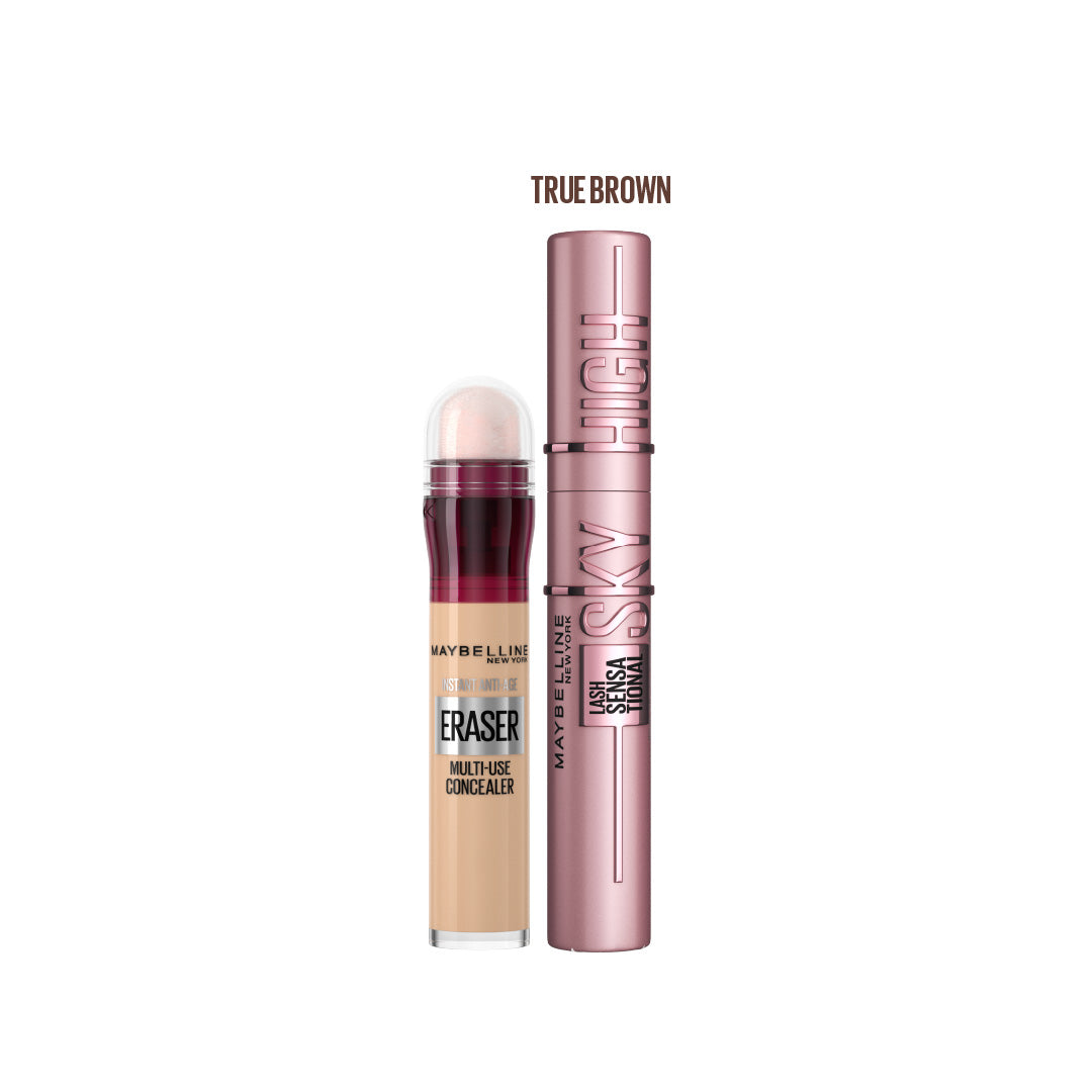 Instant Age Rewind Eraser Dark circles treatment + Lash Sensational Sky High Mascara  True Brown