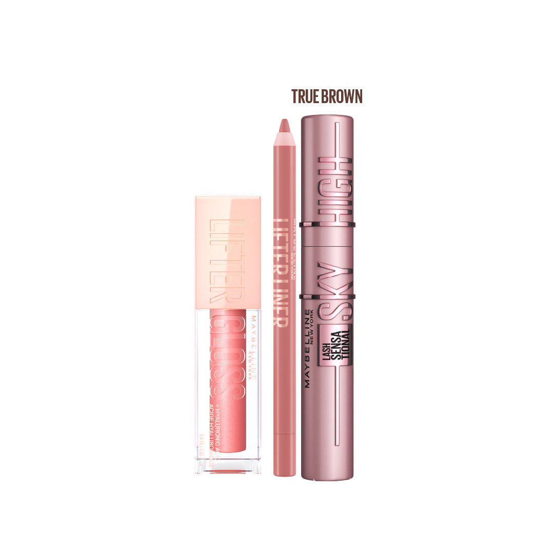 Lifter Gloss Lip Gloss + Lifter Liner + Lash Sensational Sky High Mascara  True Brown