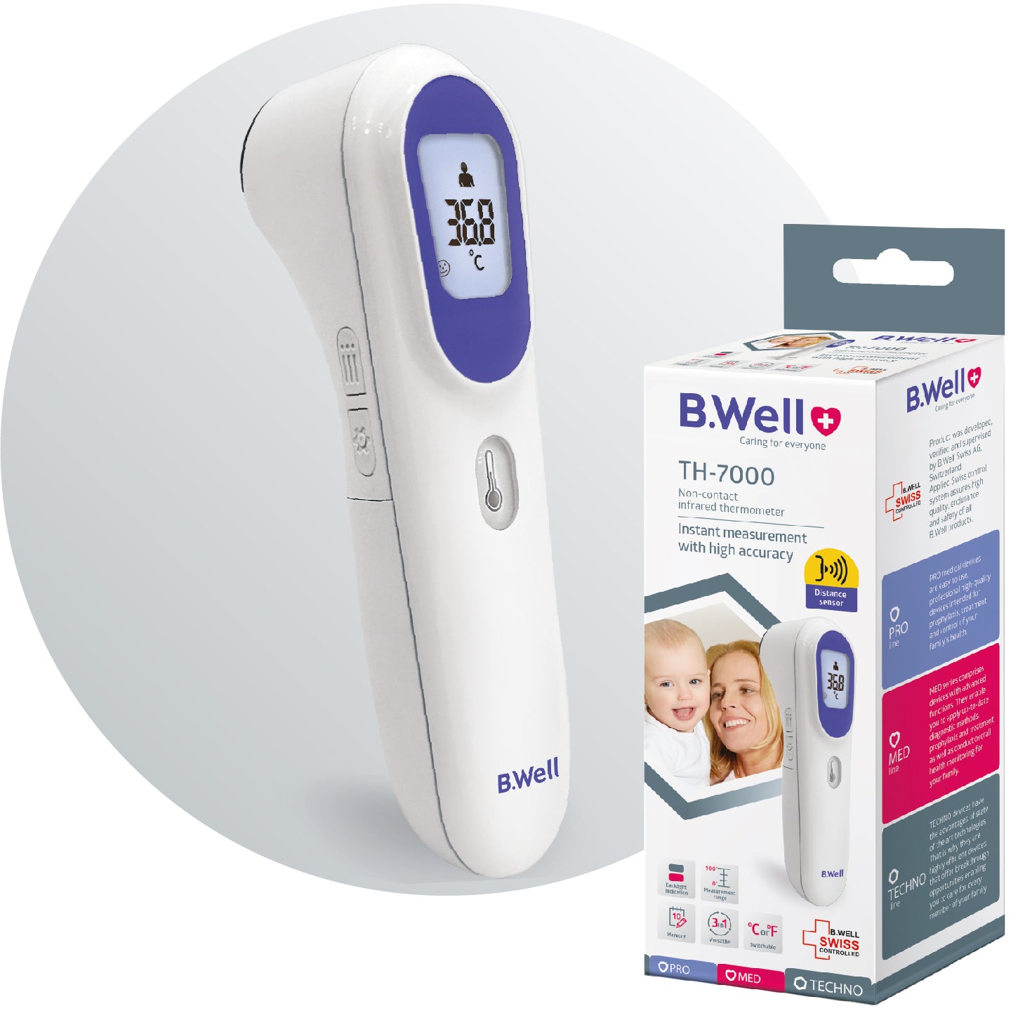 Non-contact infrared thermometer TH-7000 - MazenOnline Main image
