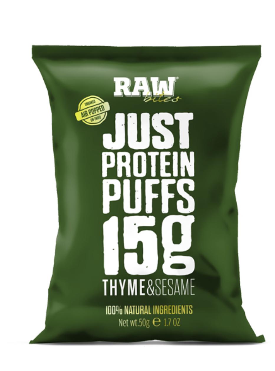 Raw - Bites Thyme & Sesame Protein Puffs | MazenOnline