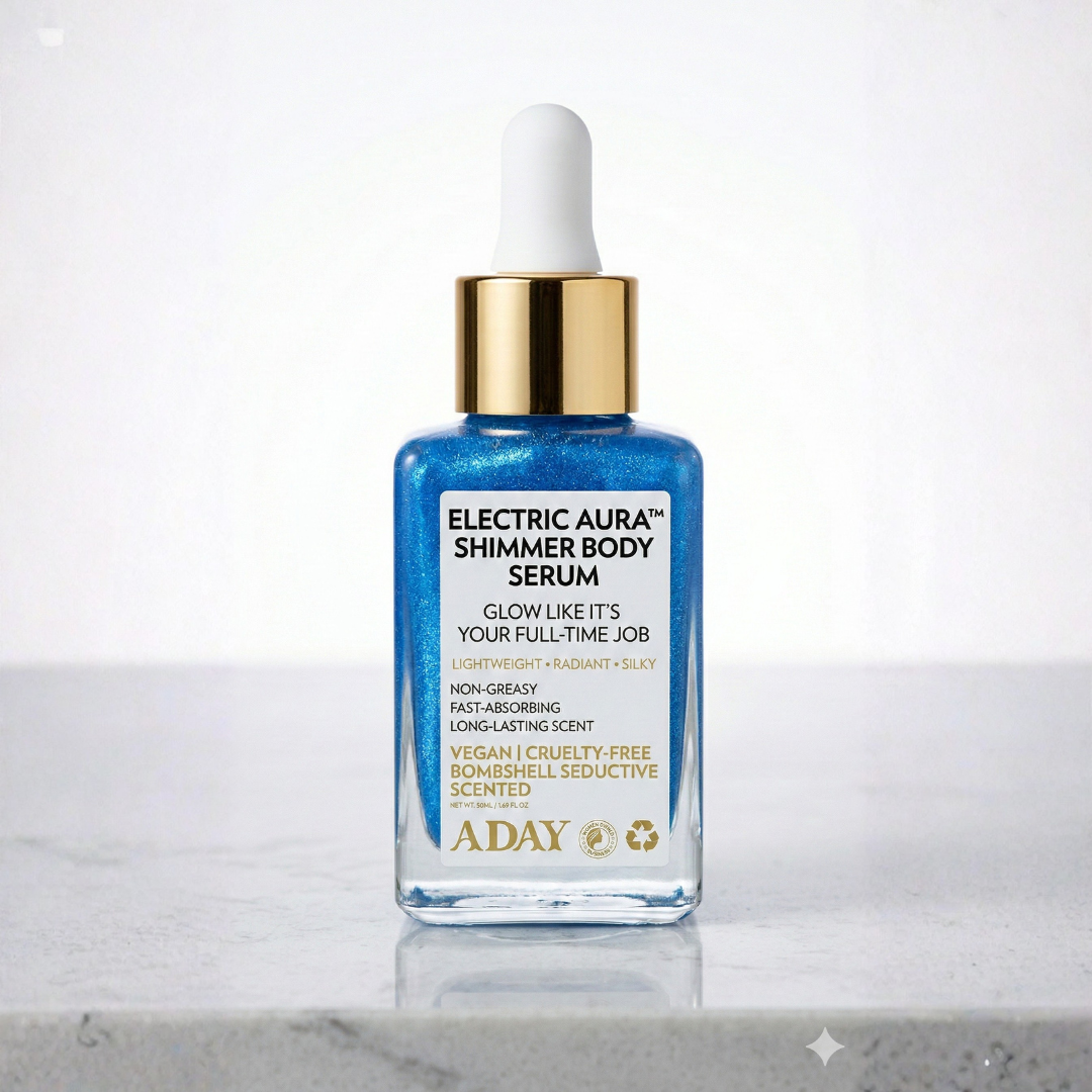 Electric Aura Shimmer Body Serum – Radiant Blue Glow Secondary image