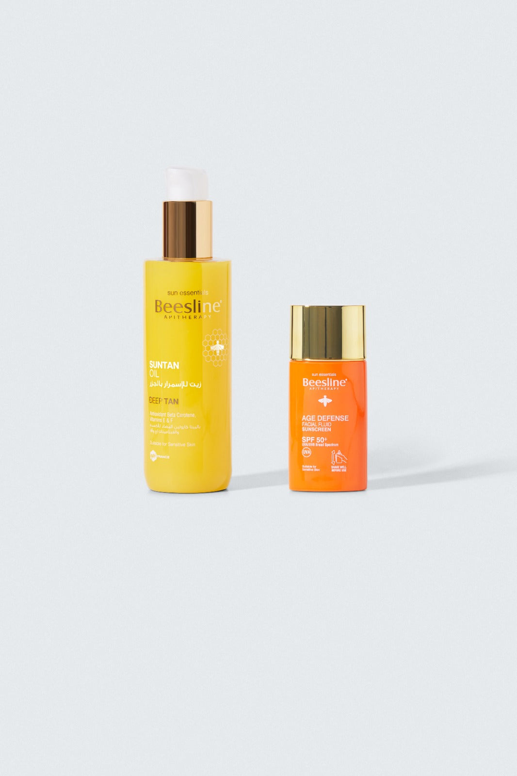 Beesline - Age Defense Facial Fluid Sunscreen Spf50 + Suntan Oil With Carrot | MazenOnline
