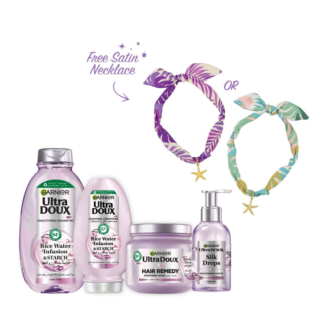Garnier - Rice Water Shampoo + Conditioner + Mask + Serum | MazenOnline