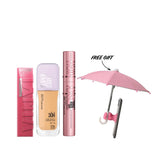 Super Stay Vinyl Ink + Foundation Super Stay + Lash Sensational Sky High