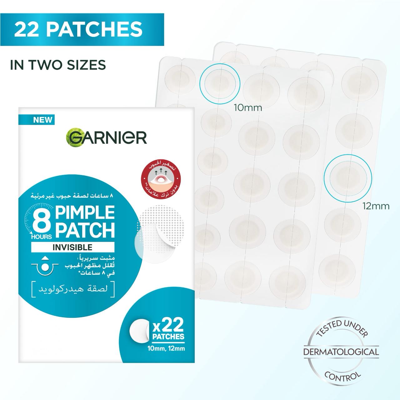 Garnier - Skin Active Fast Clear Invisible Pimple Patch 8 Hours Hydrocolloid | MazenOnline