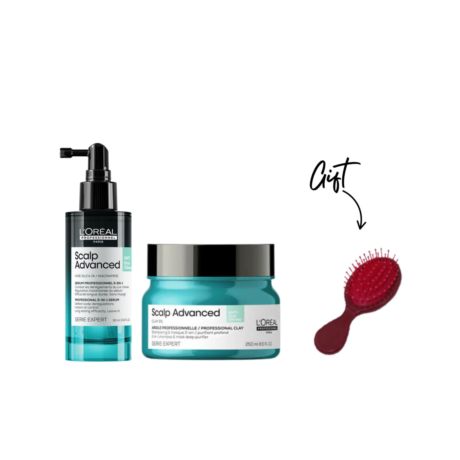 L'Oréal Professionnel - Serie Expert Scalp Advanced Anti-Oilyness Serum + Scalp Advanced Anti-Oiliness 2-in-1 Deep Purifier Clay for Oily Scalps + Gift | MazenOnline