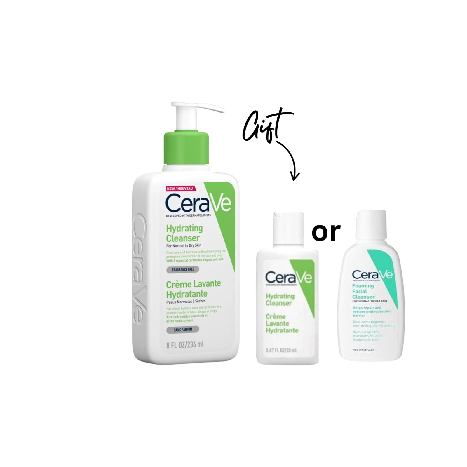 Hydrating Cleanser for Normal to Dry Skin with Hyaluronic Acid + gift