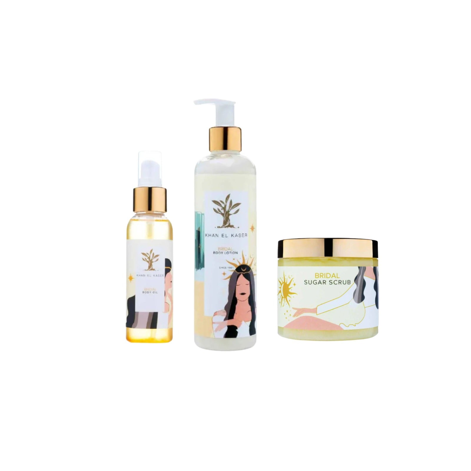 Body Lotion + Body Oil + Sugar Scrub Bridal