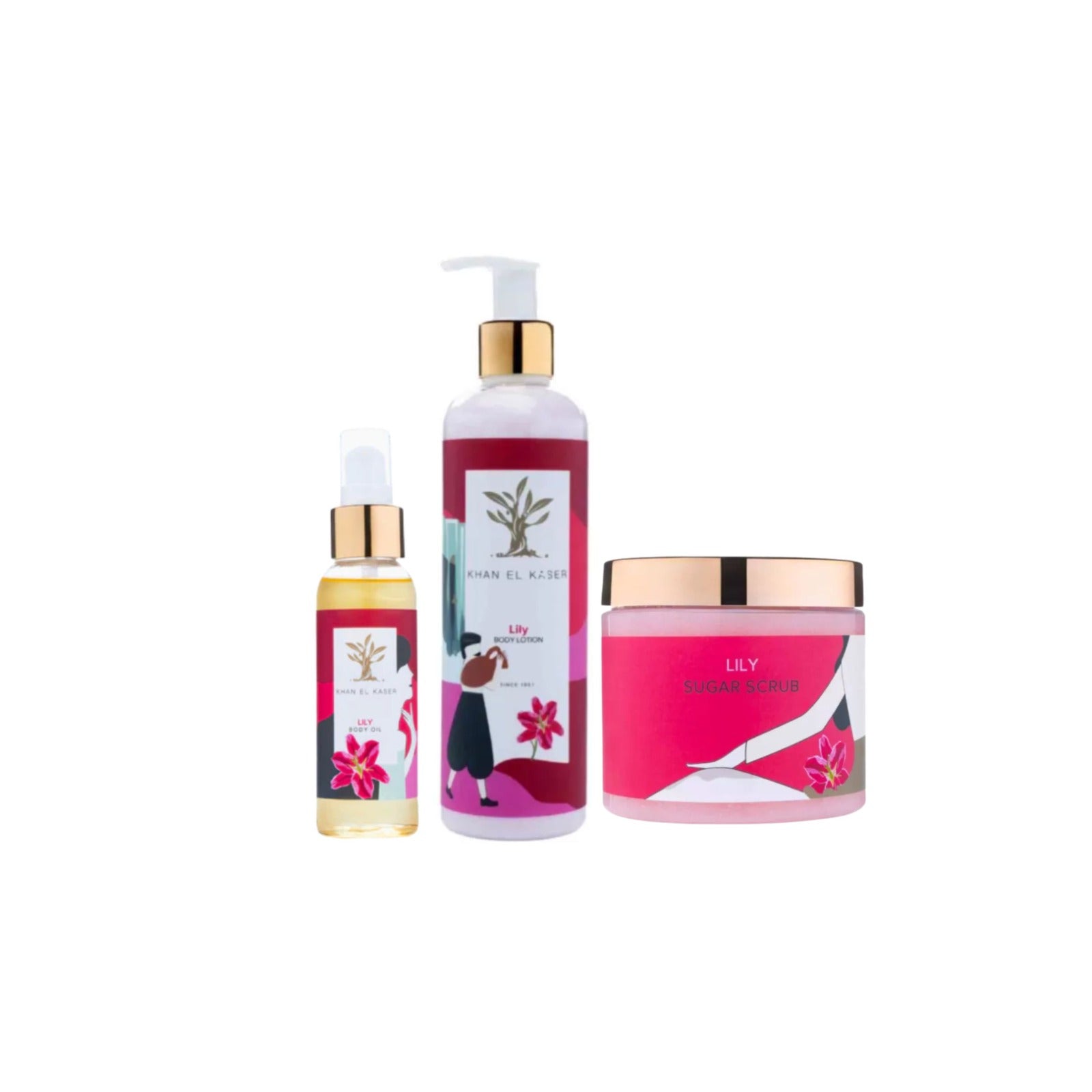 Body Lotion + Body Oil + Sugar Scrub Lily