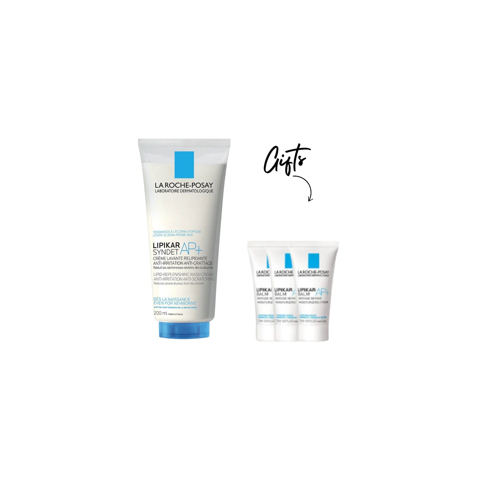 Lipikar Syndet AP+ Lipid Replenishing Wash Cream + 3 Gifts