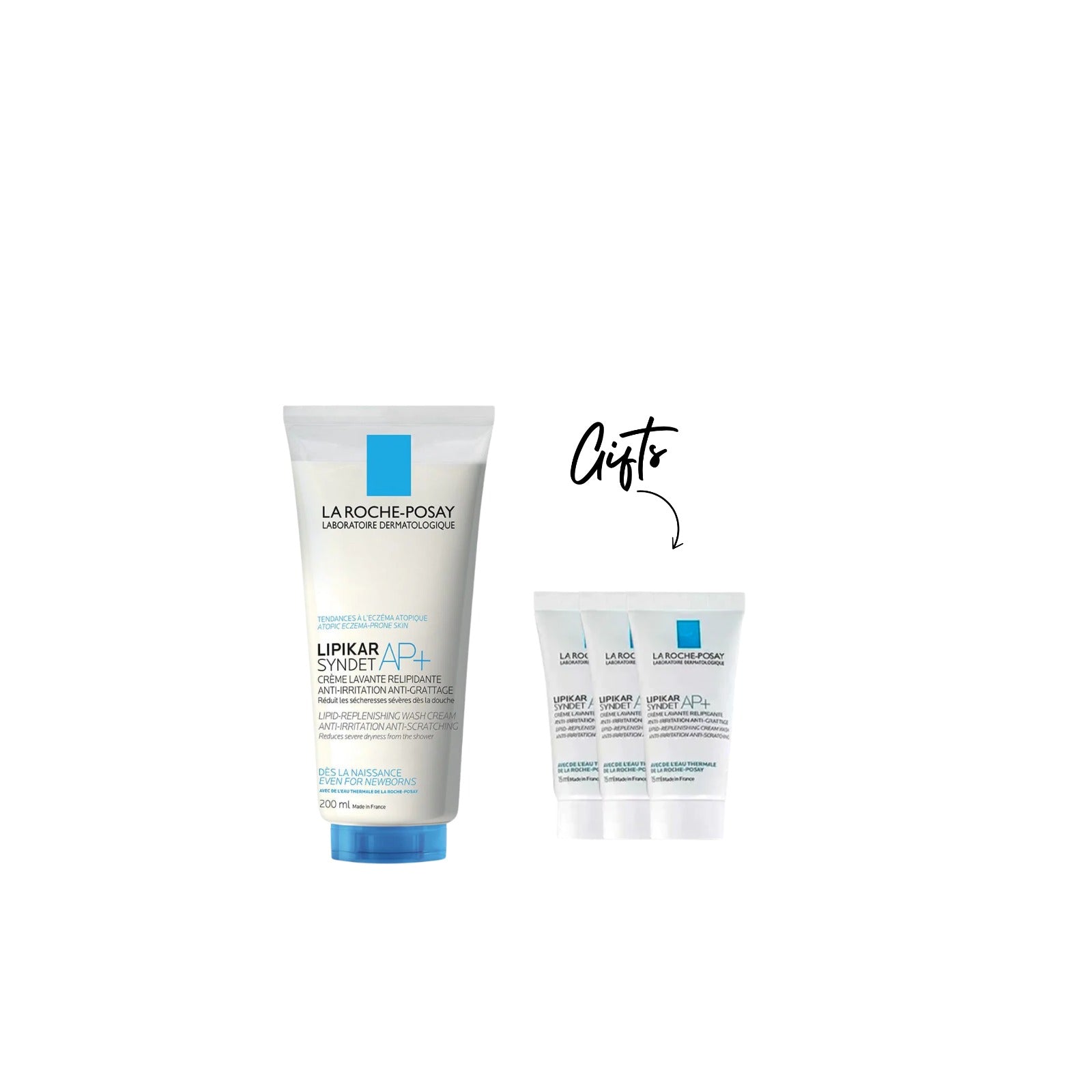 Lipikar Syndet AP+ Lipid Replenishing Wash Cream + 3 Gifts