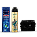 Clear Shampoo + Deodorant Men Sport + Clear Pouch