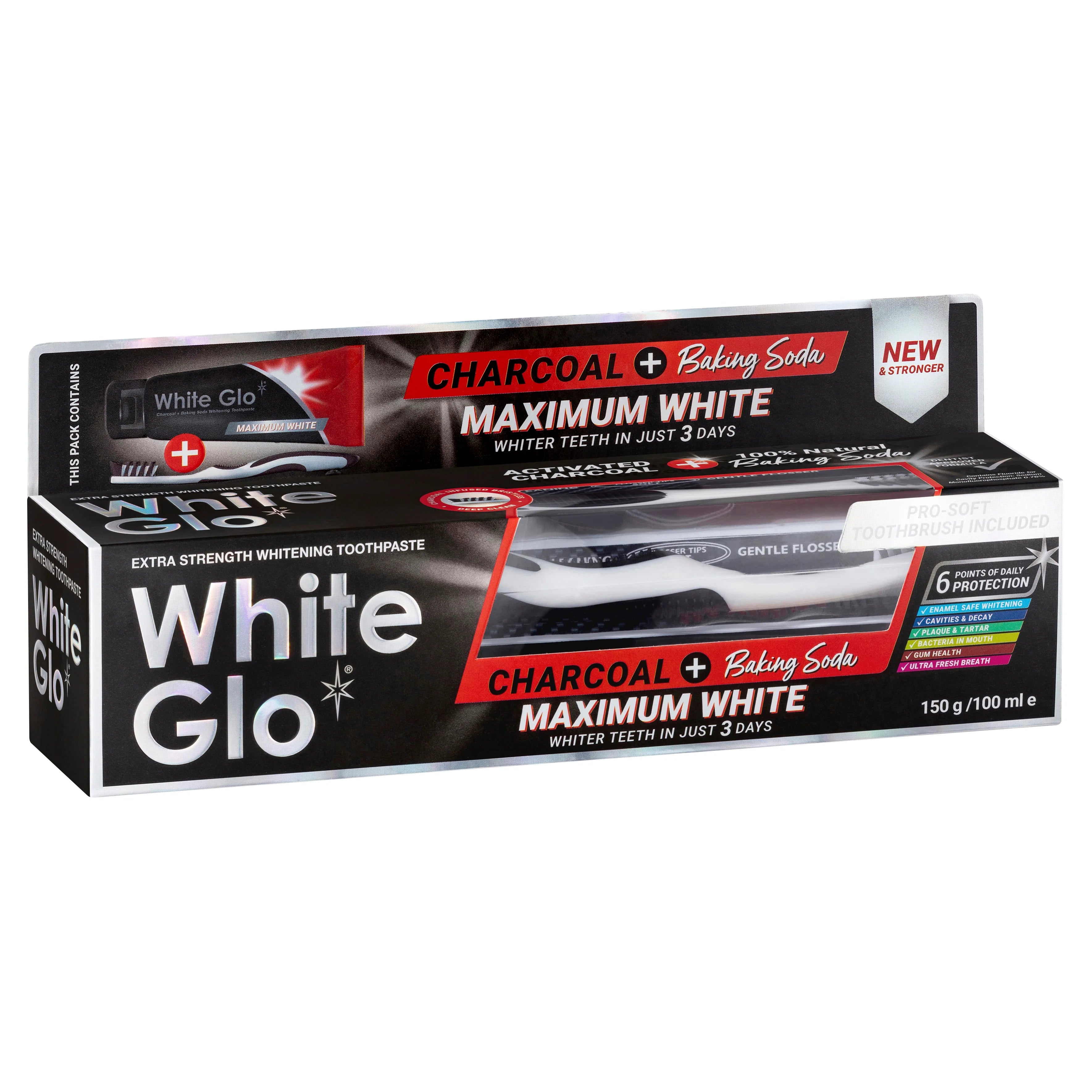 Activated Charcoal Teeth Whitening Toothpaste, 150g - MazenOnline