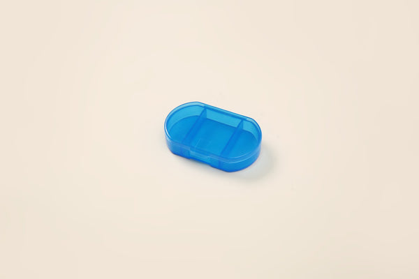 AB Care MicroDose 3 Mini Pill Box in compact plastic with three compartments for organizing medication.