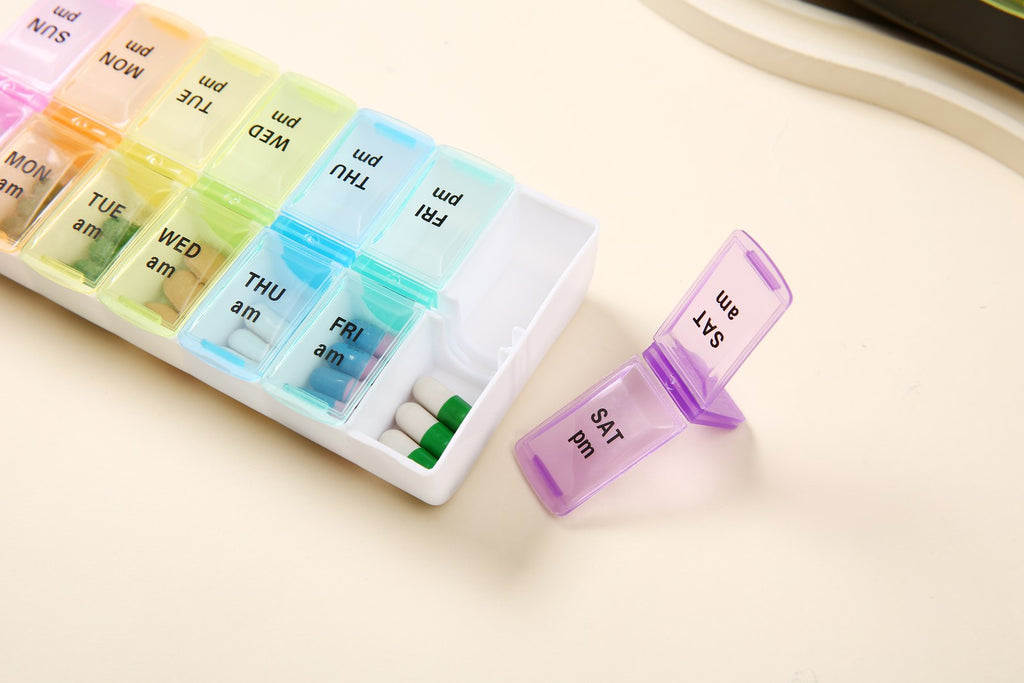AB Care Rainbow Duo 14 AM/PM Weekly Pill Organizer