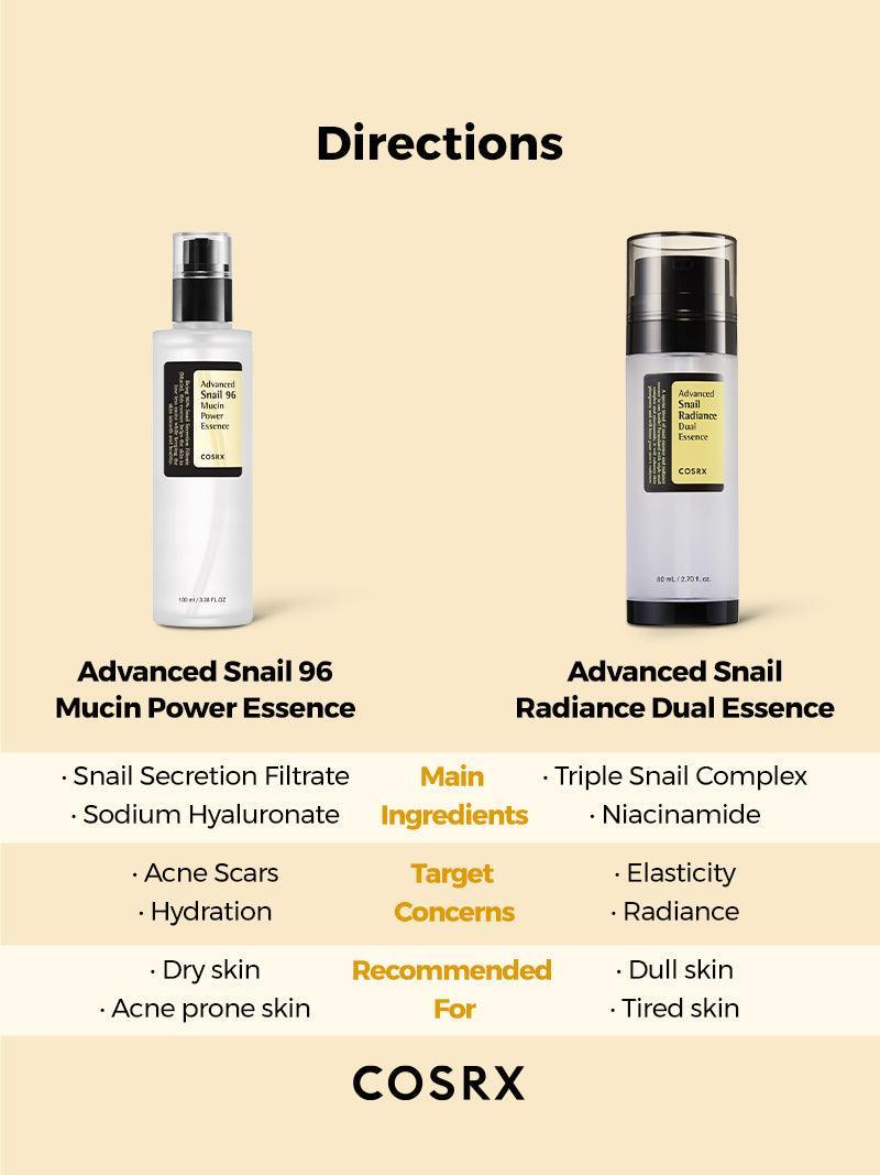 COSRX - Advanced Snail Radiance Dual Essence | MazenOnline