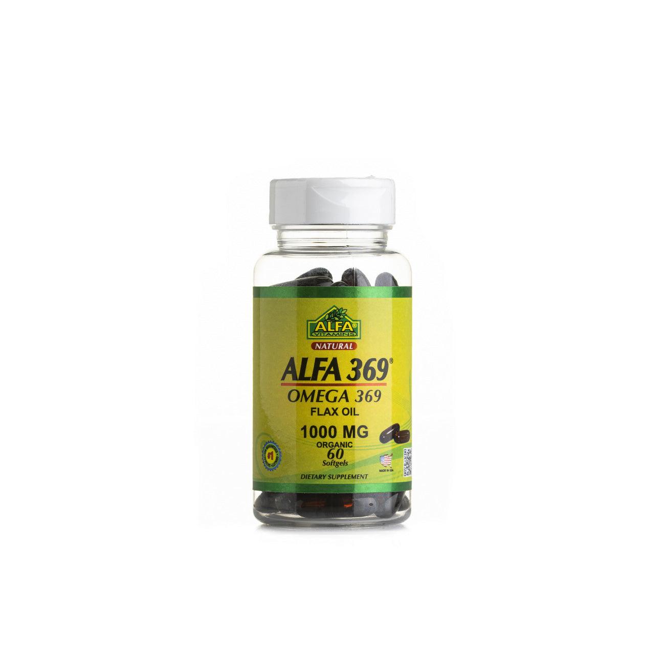 Alfa Alfa 369-Omega 369-Organic Flax Oil 1000 mg - MazenOnline {{ shop.address.country }} Main image