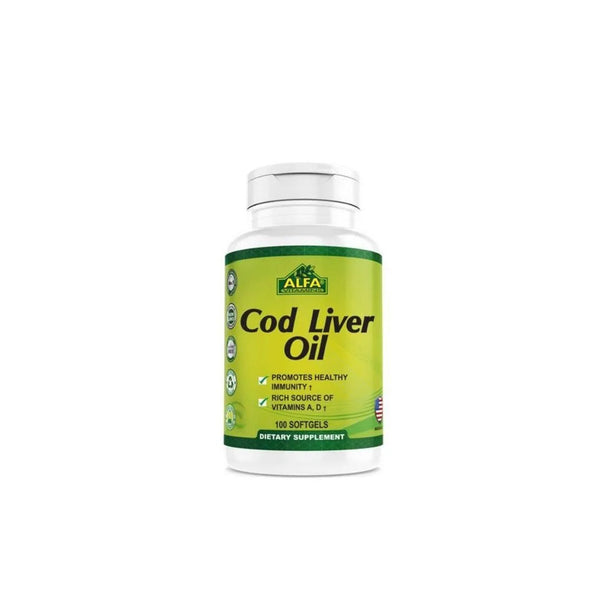 Alfa Vitamins - Cod Liver Oil - Fish Liver Oil 1250 IU | MazenOnline