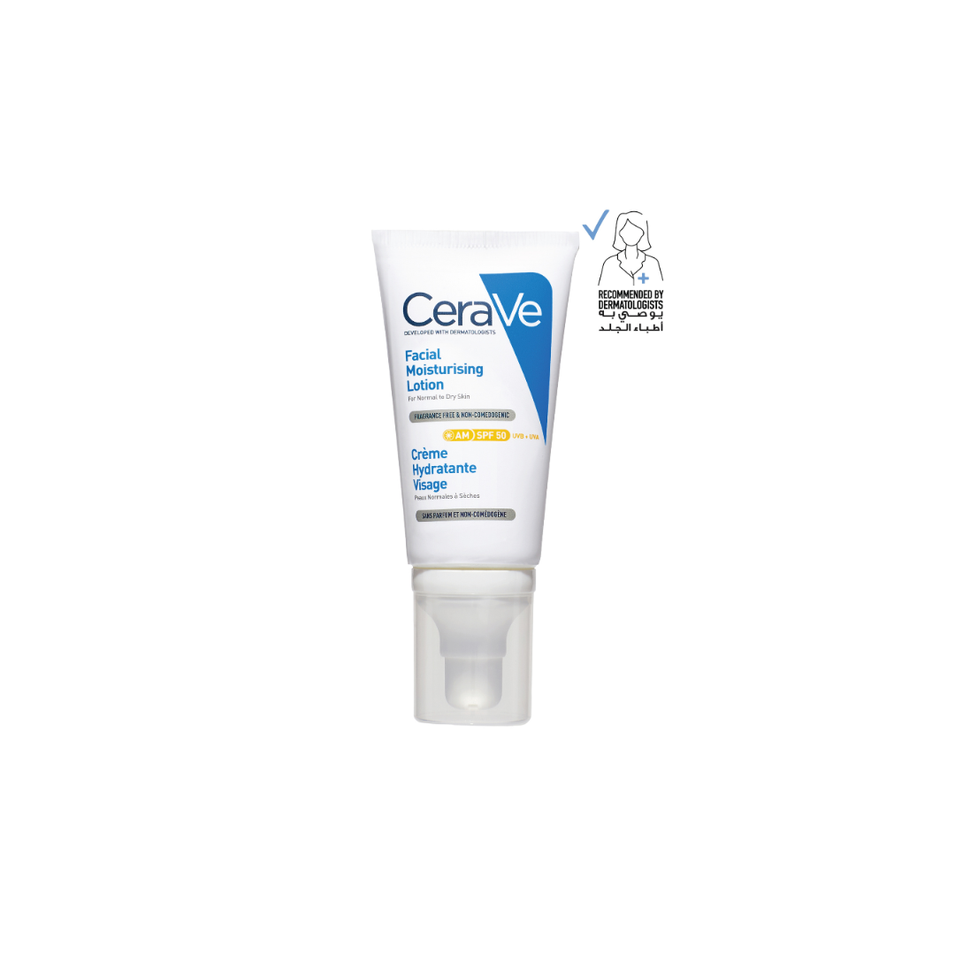 CeraVe AM Facial Moisturizing Lotion SPF50 for Normal to Dry Skin 52ml