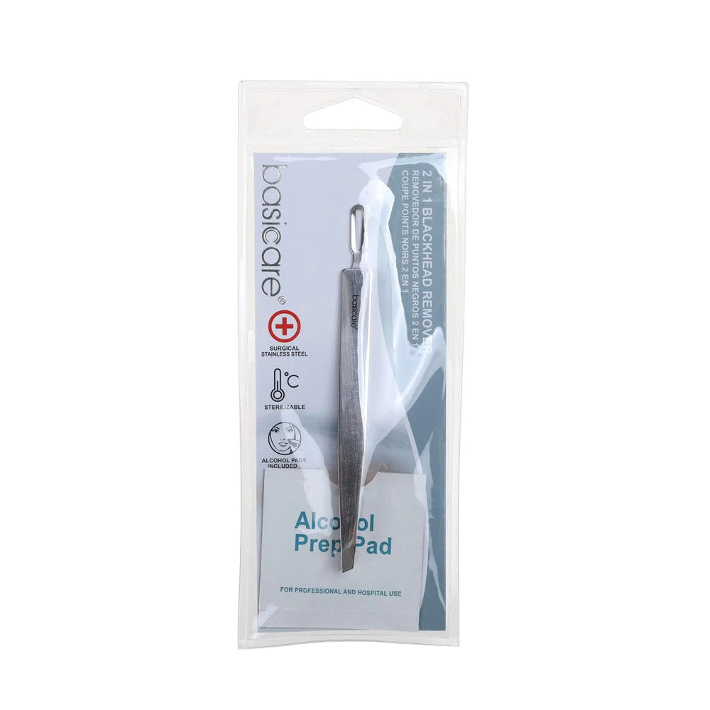 2 in 1 Blackhead Remover With Slant Tip Tweezers - MazenOnline