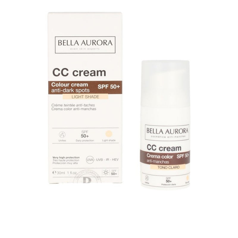 BELLA AURORA - CC CREAM anti-dark spots SPF50+ light | MazenOnline