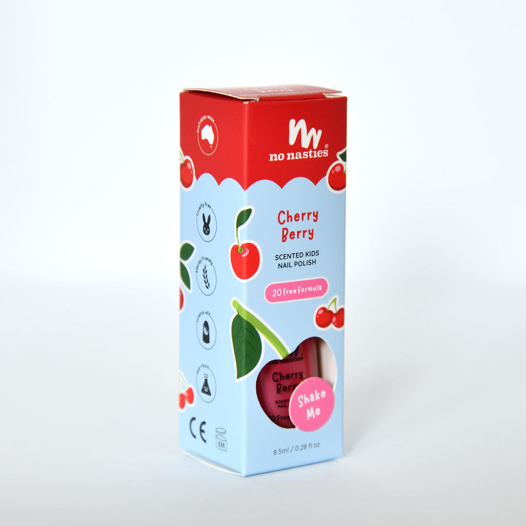 Toxin Free Scented Kids Polish - Cherry Berry - Bright Pink