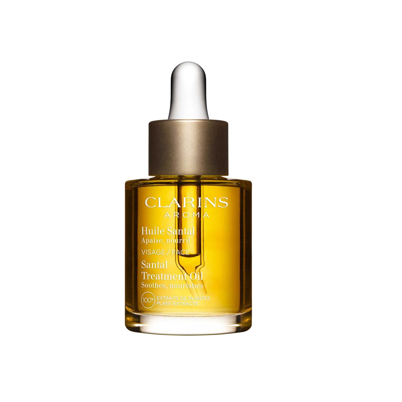 Clarins Santal Treatment Oil - Dry Skin - 100% Plant Extracts Natural Aromatic Scent with Essential Oils - Face - MazenOnline {{ shop.address.country }} Main image
