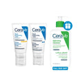AM Facial Moisturizing Lotion SPF 30 + PM Facial Moisturizing Lotion Night Cream with Hyaluronic Acid Get Hydrating Cleanser for Normal to Dry Skin with Hyaluronic Acid