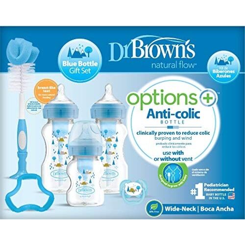 Dr. Brown's - Options+ Gift Set - Wide-Neck Bottle (Blue) | MazenOnline