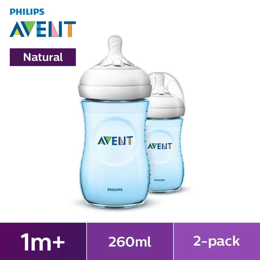 Natural 2.0 Baby Bottle260ml - Blue - MazenOnline