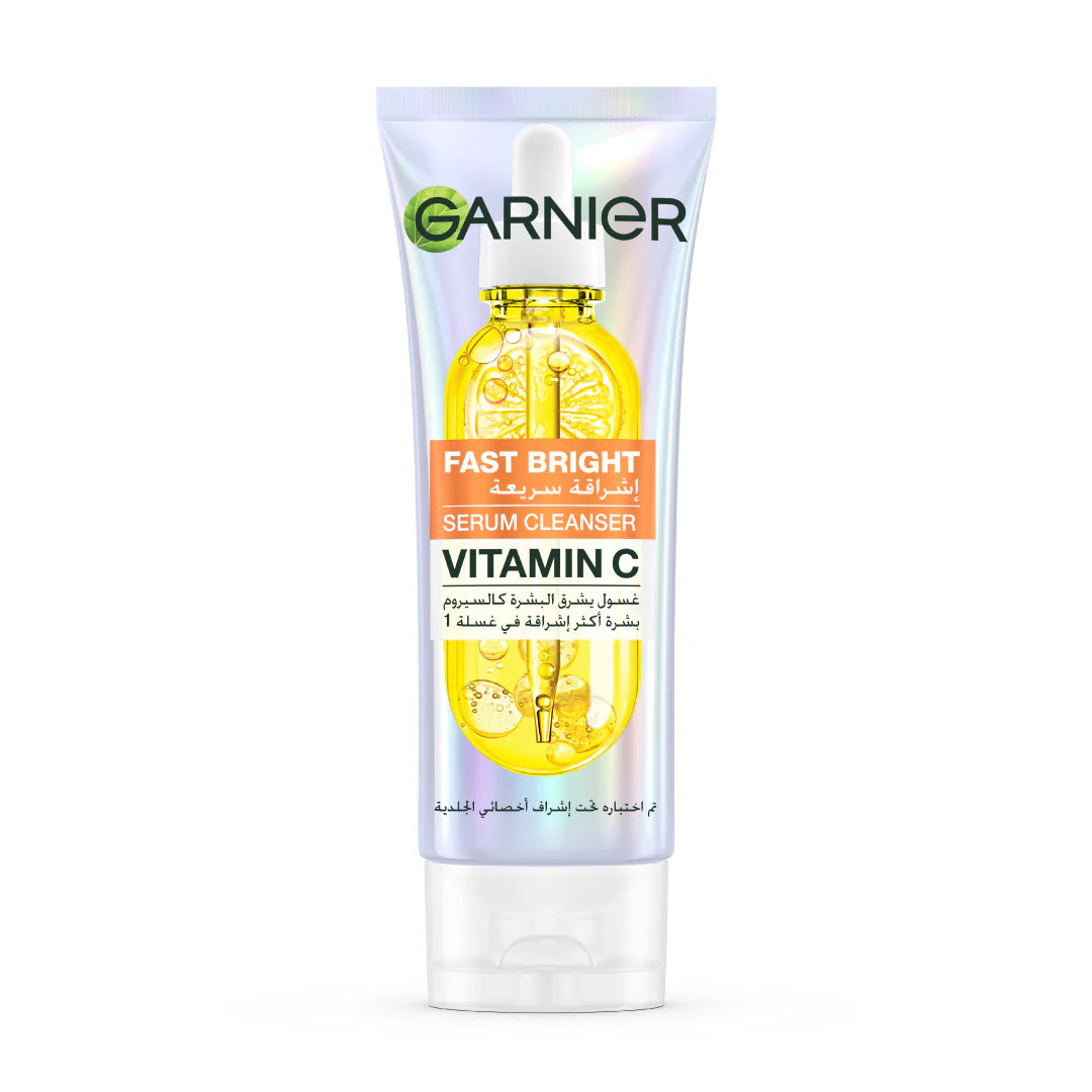 Garnier - Garnier Fast Bright Serum Cleanser - Dual Action Foam Cleanser, Brightens in 1 Wash - For All Skin Types, Even Sensitive Skin - 100 ml | MazenOnline