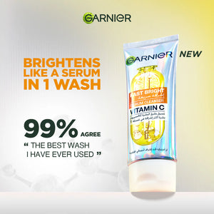Garnier - Garnier Fast Bright Serum Cleanser - Dual Action Foam Cleanser, Brightens in 1 Wash - For All Skin Types, Even Sensitive Skin - 100 ml | MazenOnline