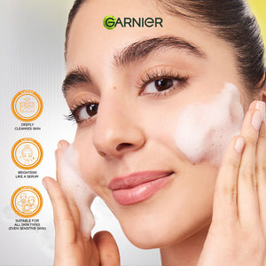 Garnier - Garnier Fast Bright Serum Cleanser - Dual Action Foam Cleanser, Brightens in 1 Wash - For All Skin Types, Even Sensitive Skin - 100 ml | MazenOnline