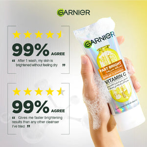 Garnier - Garnier Fast Bright Serum Cleanser - Dual Action Foam Cleanser, Brightens in 1 Wash - For All Skin Types, Even Sensitive Skin - 100 ml | MazenOnline