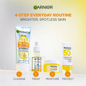Garnier - Garnier Fast Bright Serum Cleanser - Dual Action Foam Cleanser, Brightens in 1 Wash - For All Skin Types, Even Sensitive Skin - 100 ml | MazenOnline