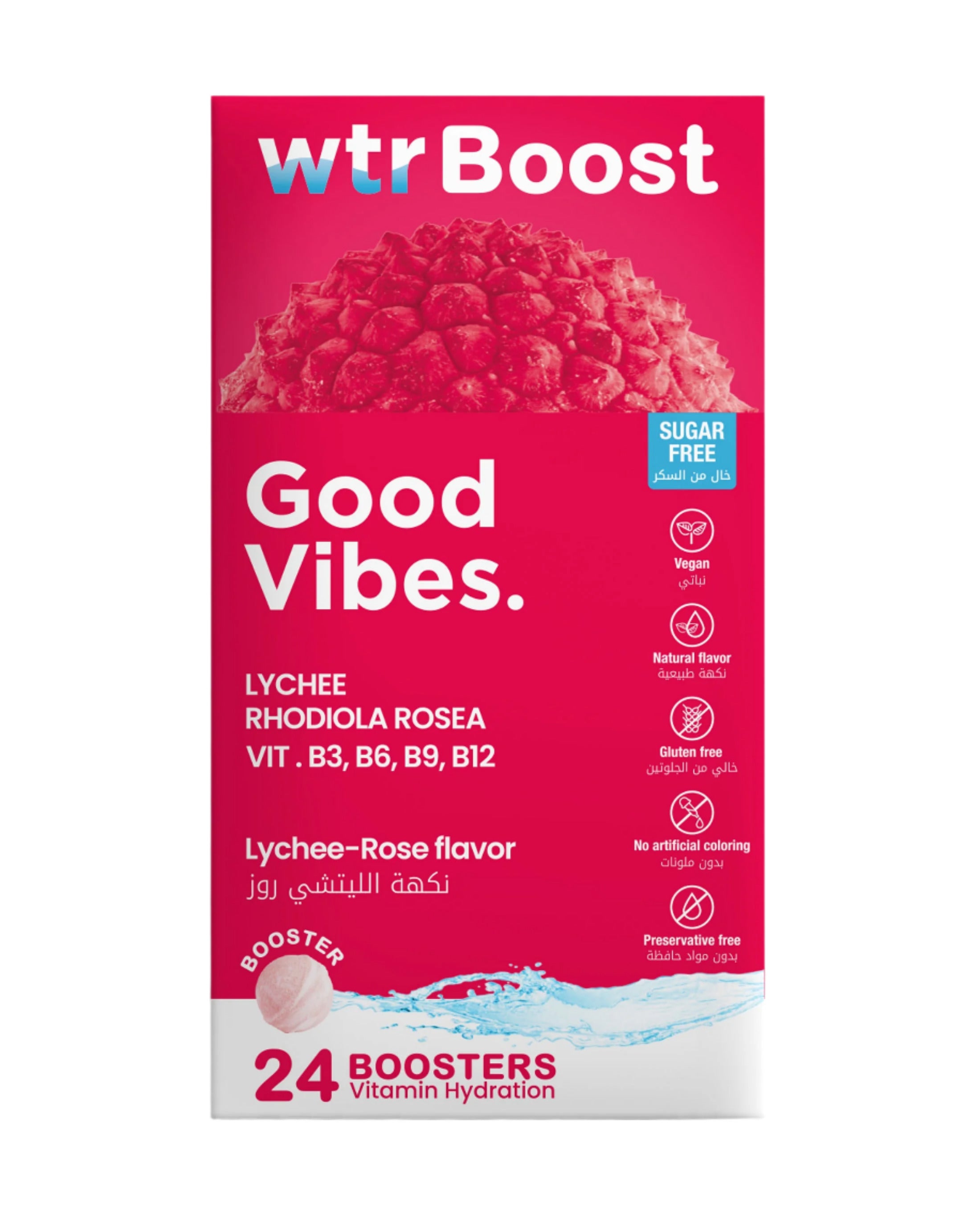 WTR Boost Good Vibes Lychee-Rose Flavor Main image