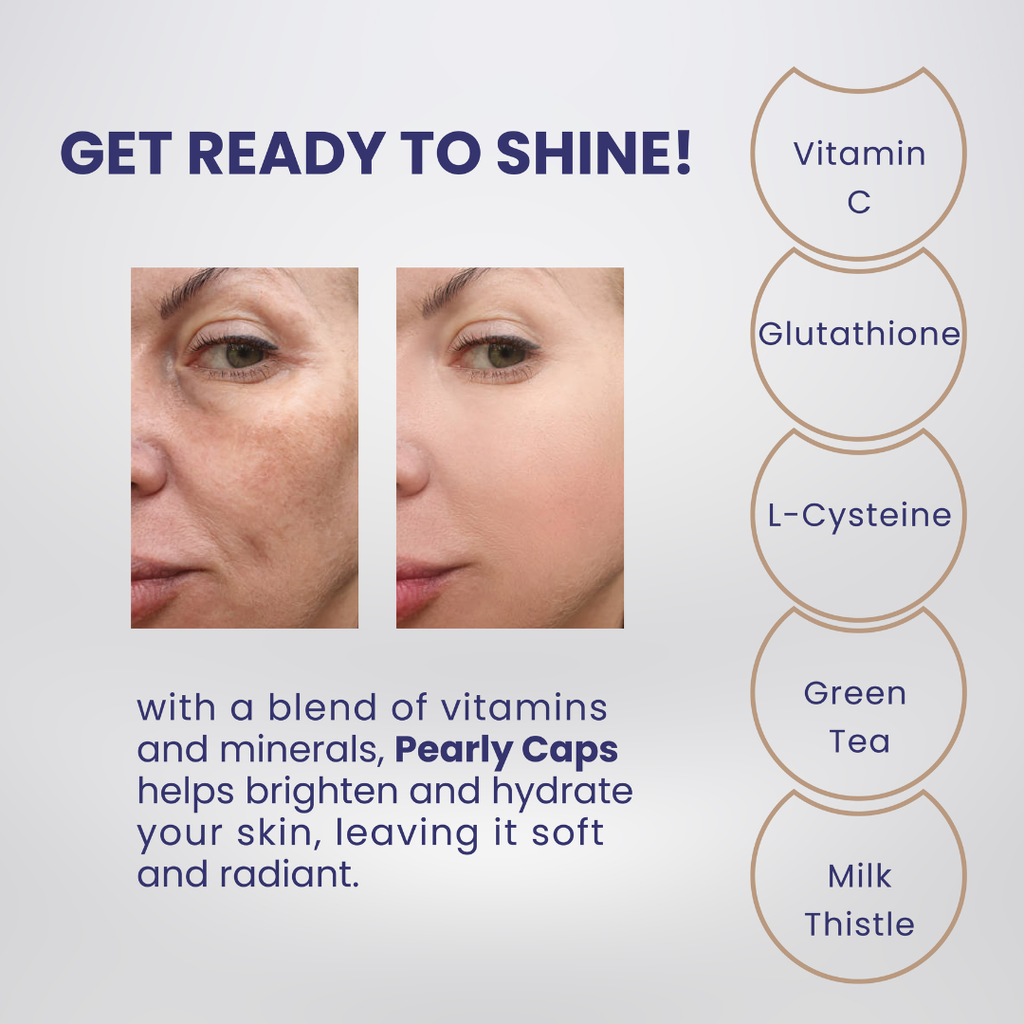 Pearly Skin Whitening Glutathione Supplement Capsules For Radiant